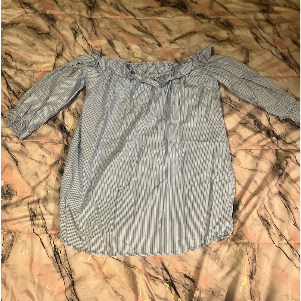 Blue long sleeve blouse
